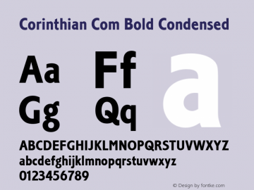 Corinthian Com Bold Condensed Version 2.000图片样张