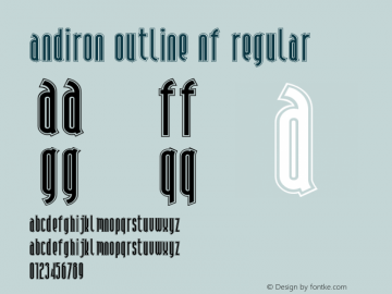 Andiron Outline NF Regular Version 1.002图片样张