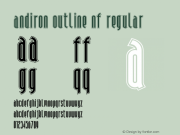 Andiron Outline NF Regular Version 1.002图片样张