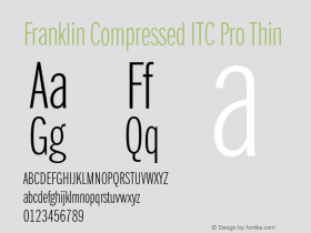 Franklin Compressed ITC Pro Thin Version 1.01图片样张