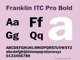 FranklinITCPro-Bold Version 1.01图片样张