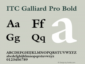 GalliardPro-Bold Version 1.000 Build 1000图片样张