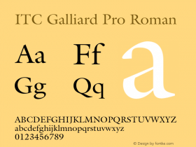 GalliardPro-Roman Version 1.000 Build 1000图片样张