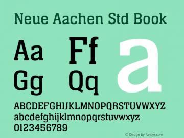 NeueAachenStd-Book Version 1.00图片样张
