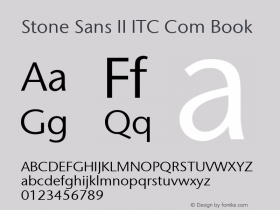 Stone Sans II ITC Com Book Version 1.00图片样张