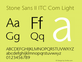 Stone Sans II ITC Com Light Version 1.00图片样张