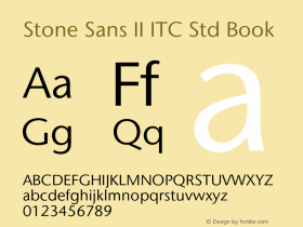 StoneSansIIITCStd-Bk Version 1.00图片样张