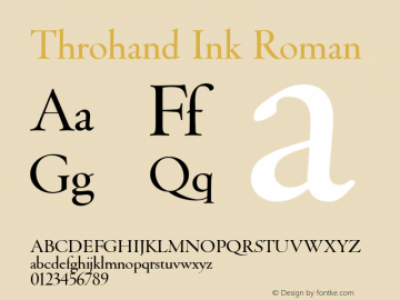 Throhand Ink Roman Version 1.00图片样张