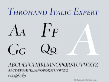 Throhand Roman Expert Italic Version 1.00图片样张