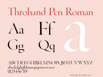 Throhand Pen Roman Version 1.00图片样张