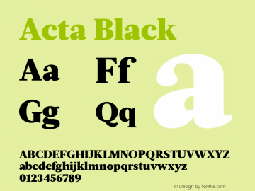 Acta-Black Version 1.000图片样张