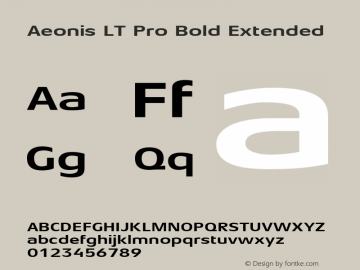 Aeonis LT Pro Bold Extended Version 1.100图片样张