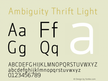 Ambiguity Thrift Light Version 1.00, build 11, s3图片样张