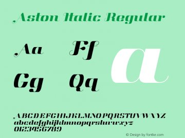 Aston-Italic Version 1.000图片样张