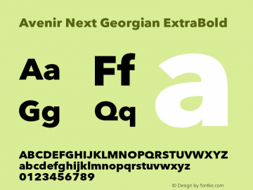Avenir Next Georgian ExtraBold Version 2.00图片样张