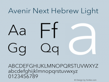 Avenir Next Hebrew Light Version 1.00图片样张