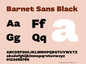 Barnet Sans Black Version 001.000 September 2020图片样张