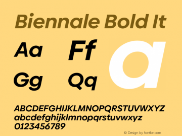 Biennale Bold It Version 1.001;hotconv 1.0.109;makeotfexe 2.5.65596图片样张