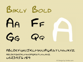 Bikly Bold 001.000 Font Sample