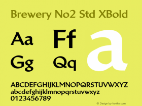 BreweryNo2Std-XBold Version 1.001图片样张