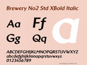 BreweryNo2Std-XBoldIt Version 1.000图片样张