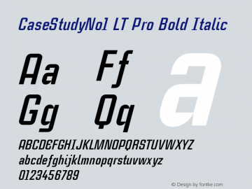 CaseStudyNo1LTPro-BoldIta Version 1.000;PS 001.000;hotconv 1.0.38图片样张