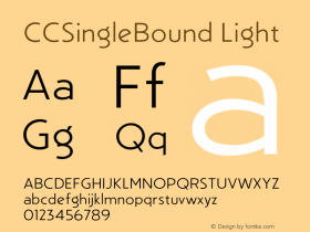 CCSingleBound Light Version 2.000;hotconv 1.0.109;makeotfexe 2.5.65596图片样张