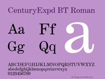 CenturyExpd BT Roman Version 1.01 emb4-OT图片样张