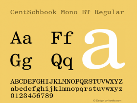 CentSchbook Mono BT Version 1.01 emb4-OT图片样张