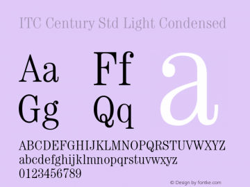 ITC Century Std Light Cond Version 1.000 Build 1000图片样张