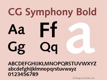 CG Symphony Bold Version 1.00图片样张