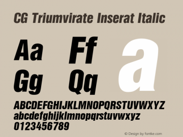 CG Triumvirate Inserat Italic Version 1.00图片样张