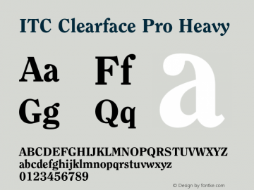 ClearfaceITCPro-Heavy Version 1.000 Build 1000图片样张