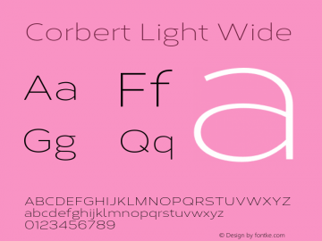 Corbert Light Wide Version 002.001 March 2020图片样张