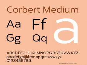 Corbert Medium Version 002.001 March 2020图片样张