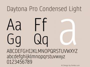 Daytona Pro Condensed Light Version 1.00图片样张
