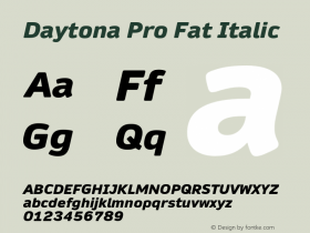 Daytona Pro Fat Italic Version 1.00图片样张