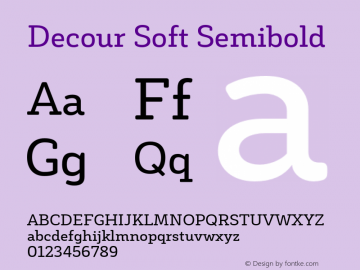 DecourSoft-Semibold Version 1.000;PS 001.000;hotconv 1.0.88;makeotf.lib2.5.64775图片样张