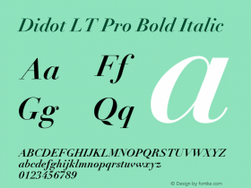 Didot LT Pro Bold Italic Version 1.00图片样张