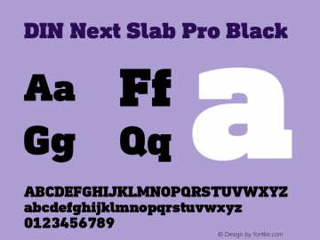 DIN Next Slab Pro Black Version 1.00图片样张