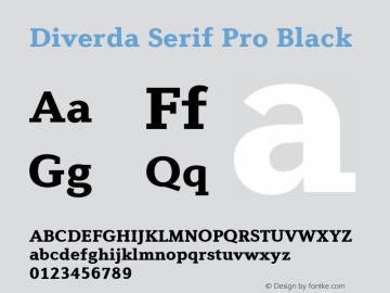 Diverda Serif Pro Black Version 2.00图片样张