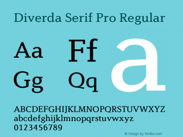 Diverda Serif Pro Version 2.00图片样张