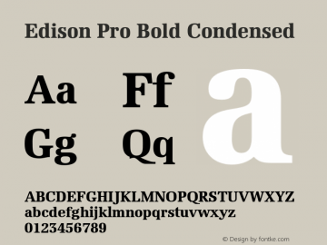 EdisonPro-BoldCondesed Version 1.00图片样张