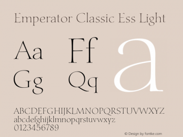 Emperator Classic Ess Light Version 1.000;hotconv 1.0.109;makeotfexe 2.5.65596图片样张