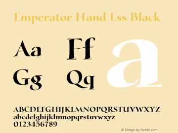 Emperator Hand Ess Black Version 1.000;hotconv 1.0.109;makeotfexe 2.5.65596图片样张