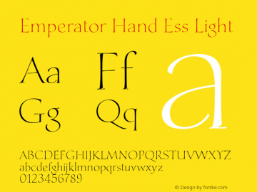 Emperator Hand Ess Light Version 1.000;hotconv 1.0.109;makeotfexe 2.5.65596图片样张