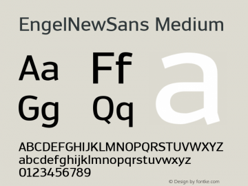 EngelNewSans Medium Version 1.001; ttfautohint (v1.5)图片样张