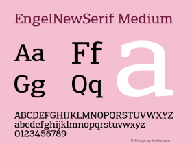 EngelNewSerif Medium Version 1.001; ttfautohint (v1.5)图片样张