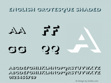 English Grotesque Shaded Version 1.000;FEAKit 1.0图片样张