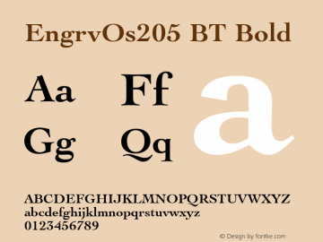 EngrvOs205 BT Bold Version 1.01 emb4-OT图片样张